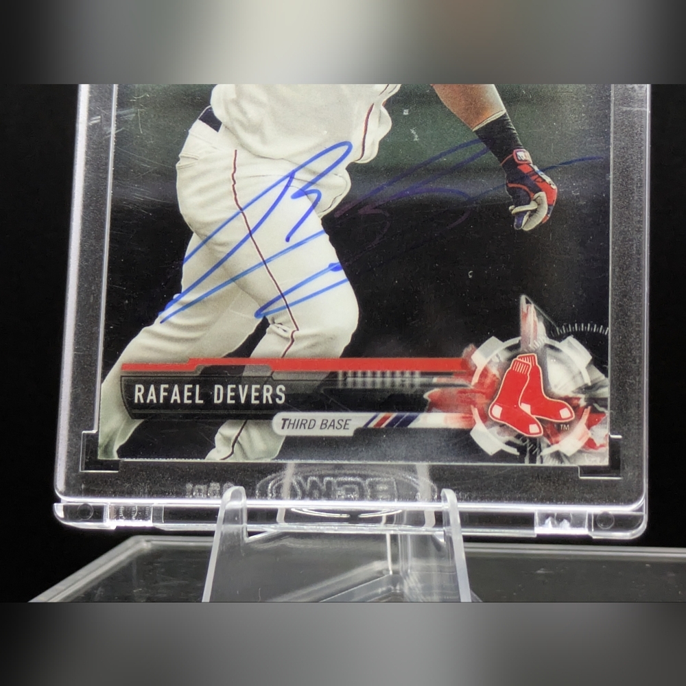 2023 Topps Archives Signature Series Rafael Devers Auto /13 2017 Bowman Chrome - Picture 5 of 7